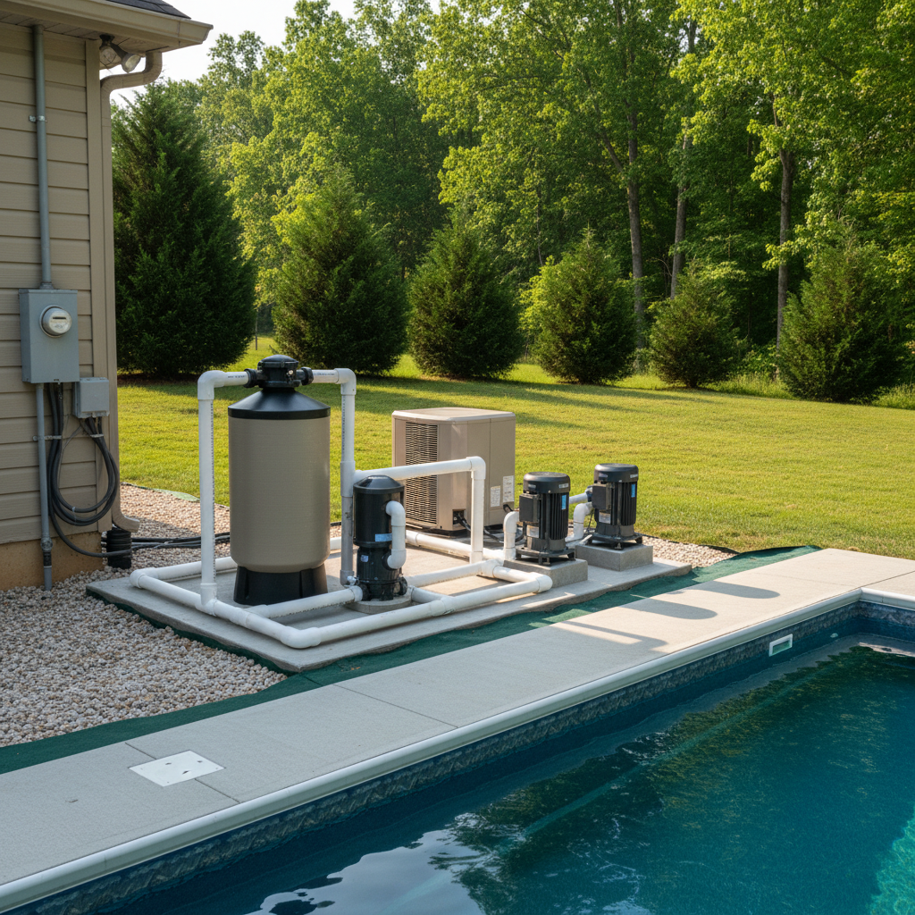 Completed equipment installation work at a residential property in Maryville, TN