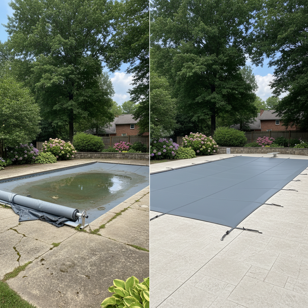 Completed automatic cover installation work at a residential property in Knoxville, TN