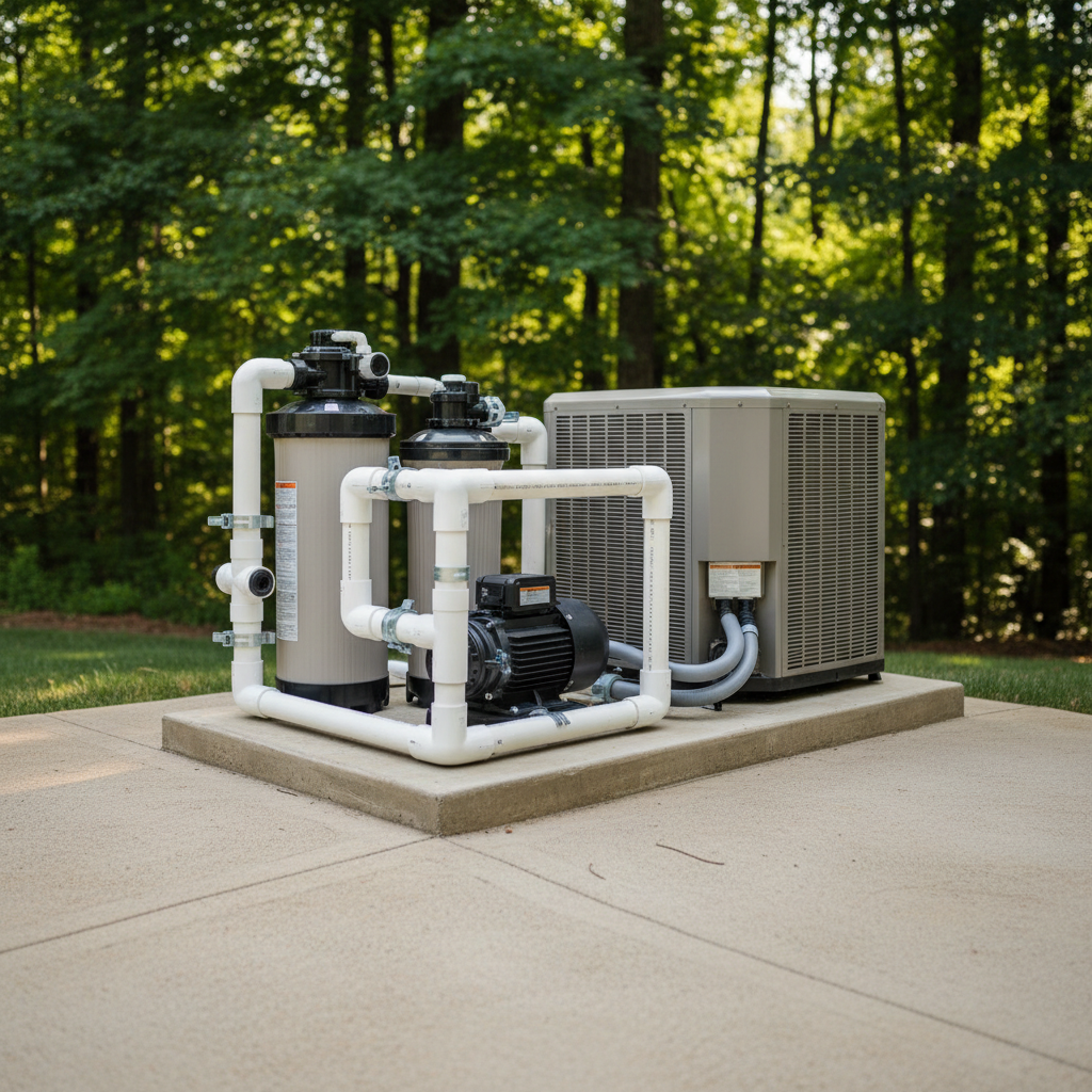 Completed equipment installation work at a residential property in Knoxville, TN