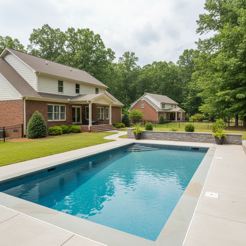 Completed pool maintenance plans work at a residential property in Maryville, TN
