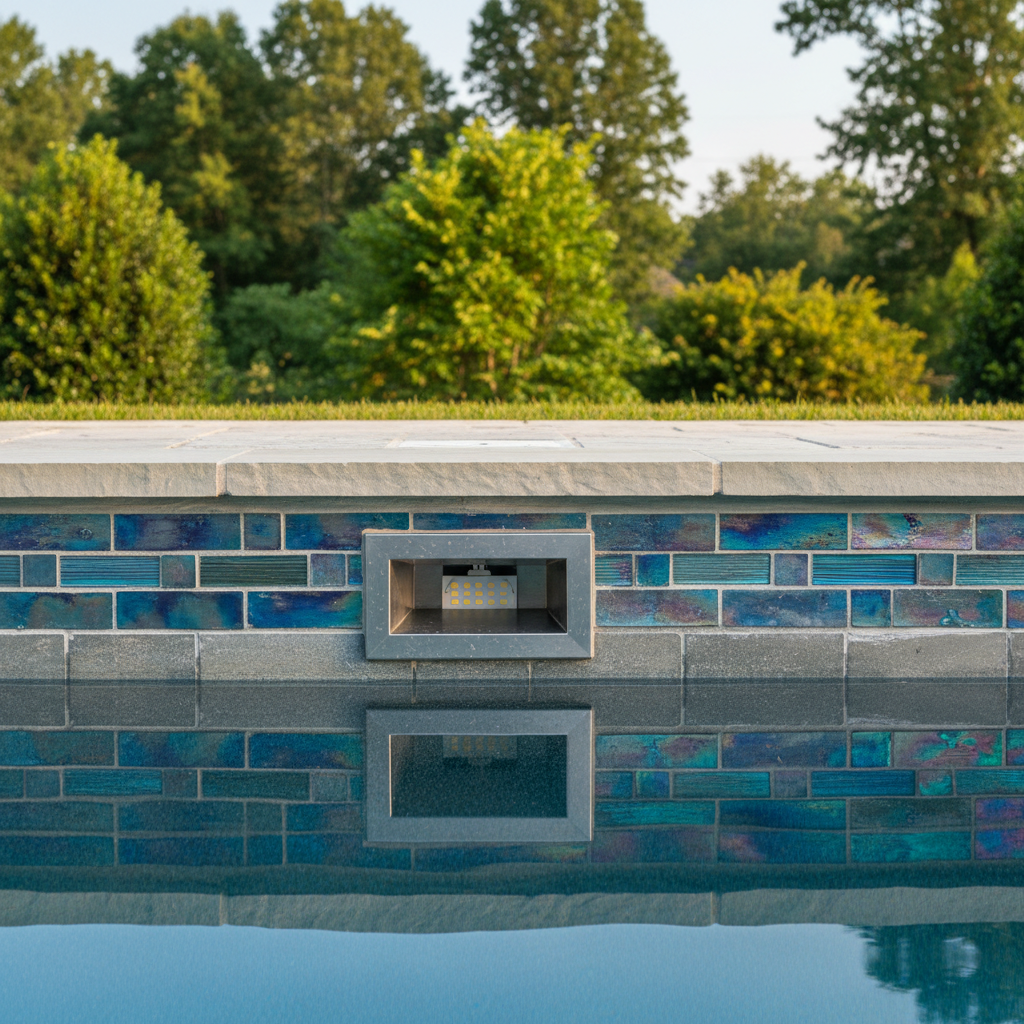 Completed pool lighting work at a residential property in Cleveland, TN