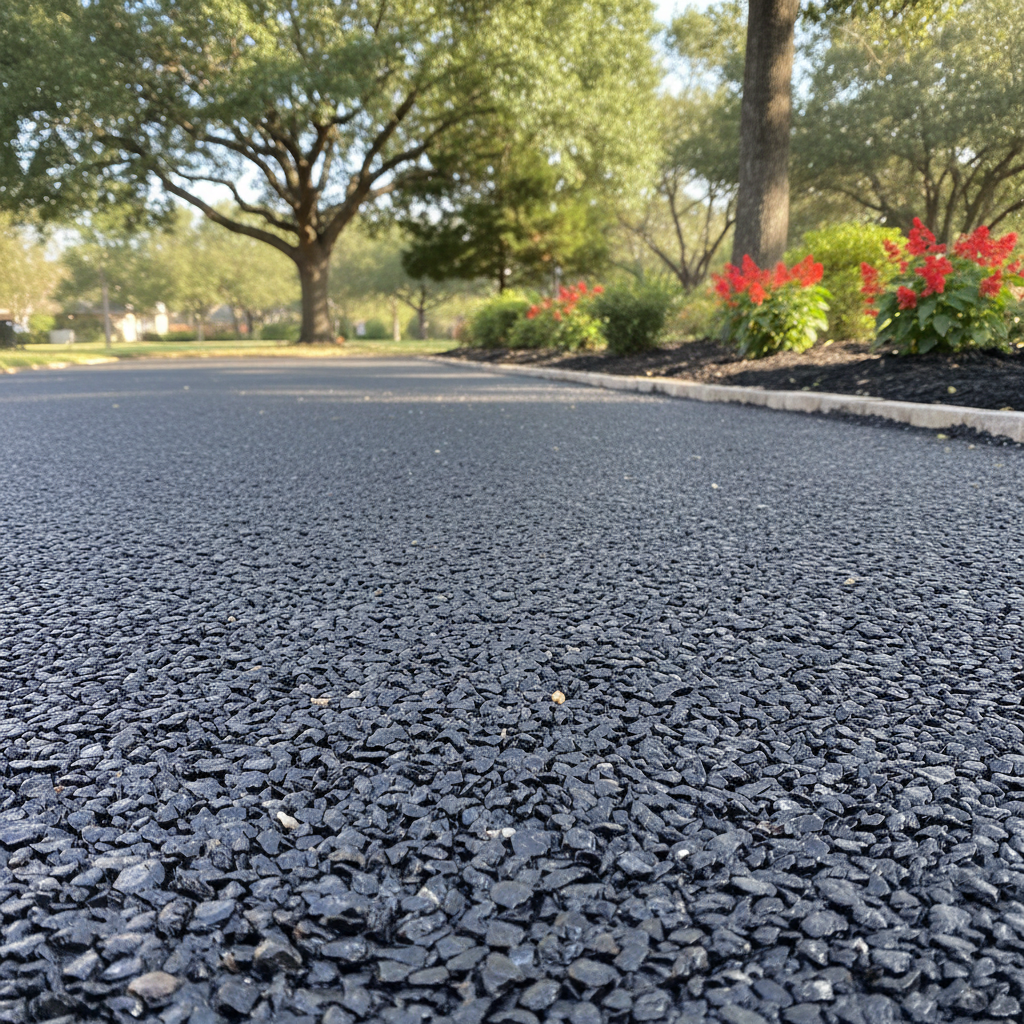 Completed asphalt milling work at a residential property in Arlington, TX