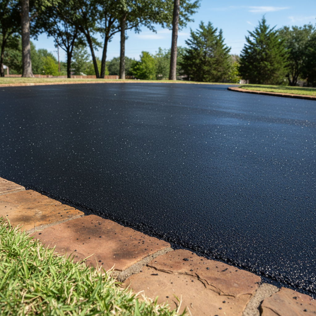 Completed slurry coating work at a residential property in Dallas, TX