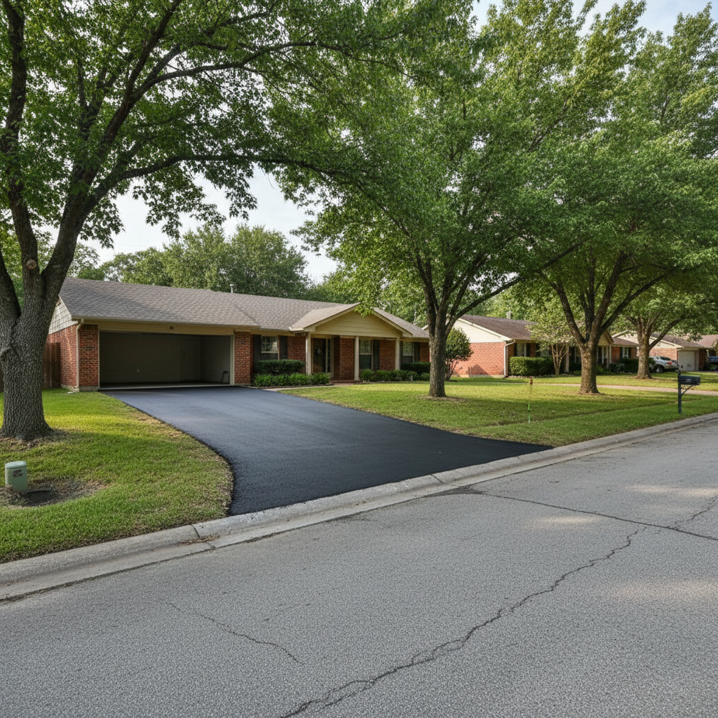 Completed commercial asphalt work at a residential property in Mesquite, TX