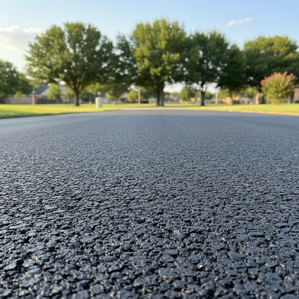 Completed asphalt paving work at a residential property in Mesquite, TX