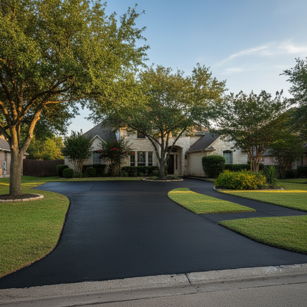 Completed slurry coating work at a residential property in Georgetown, TX