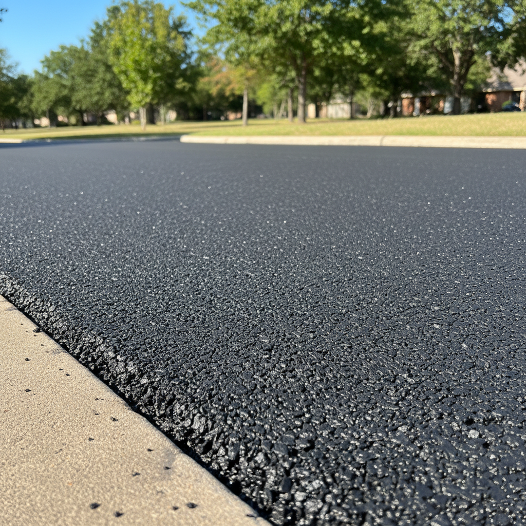 Completed commercial asphalt work at a residential property in Georgetown, TX