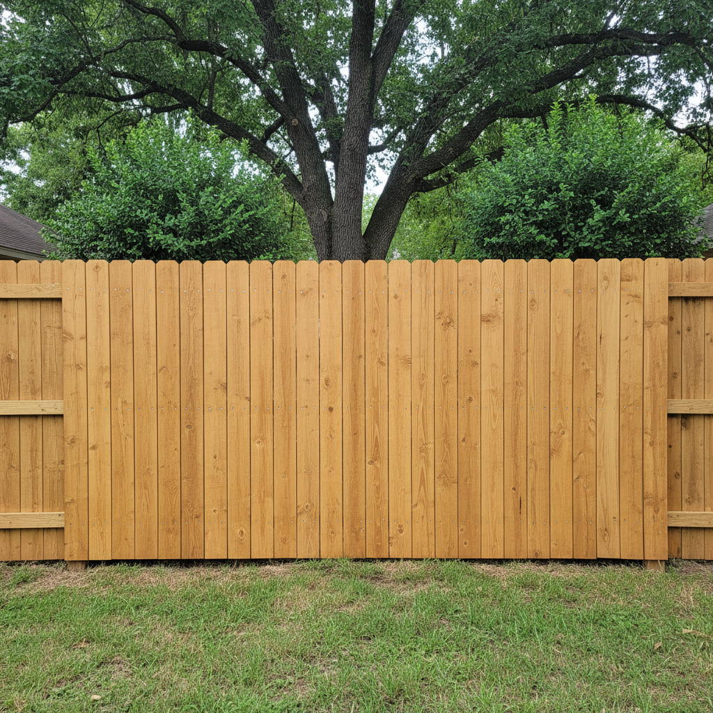 Completed fence repair work at a residential property in Wichita Falls, TX