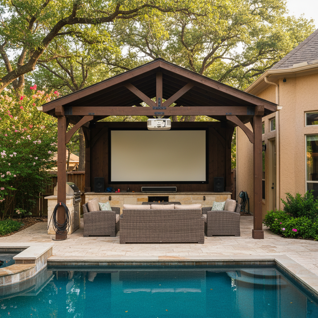 Completed screen installation work at a residential property in San Antonio, TX