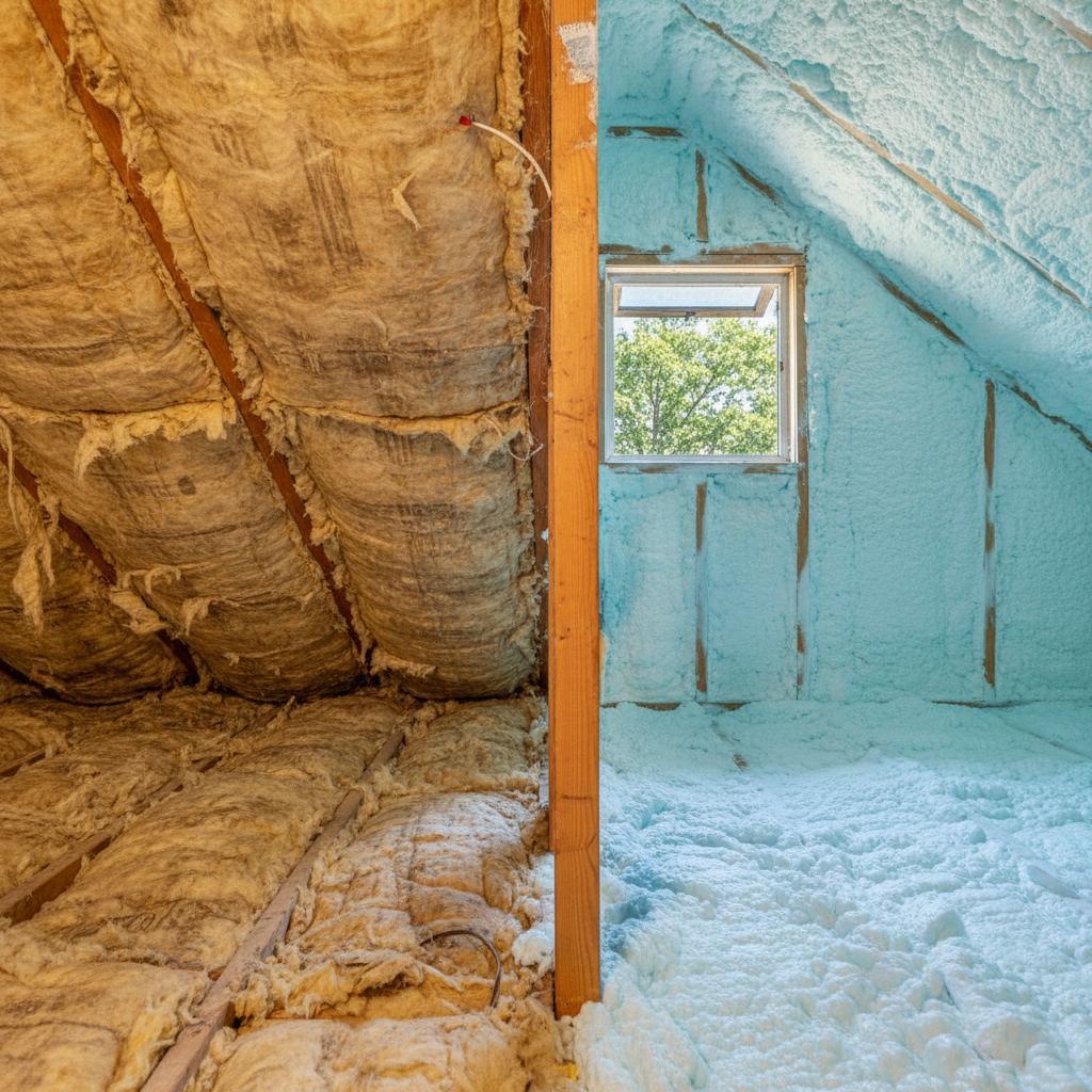Completed closed cell spray foam work at a residential property in Waxahachie, TX