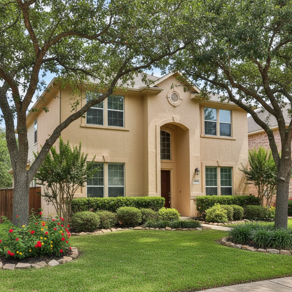 Completed stucco redashing work at a residential property in Round Rock, TX