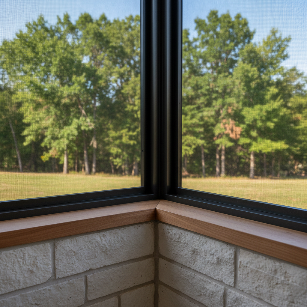 Completed screen room installation work at a residential property in Canton, TX