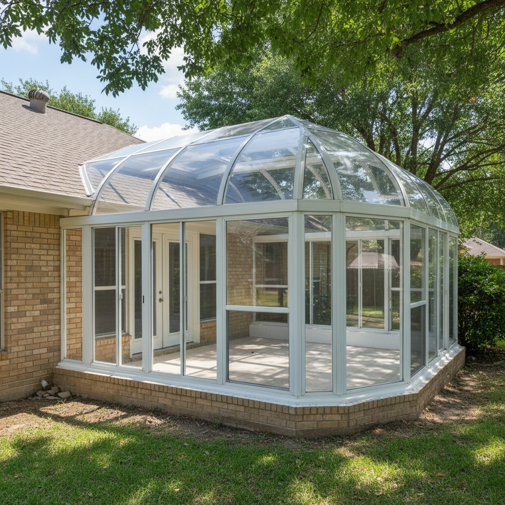 Completed sunroom repair work at a residential property in Canton, TX