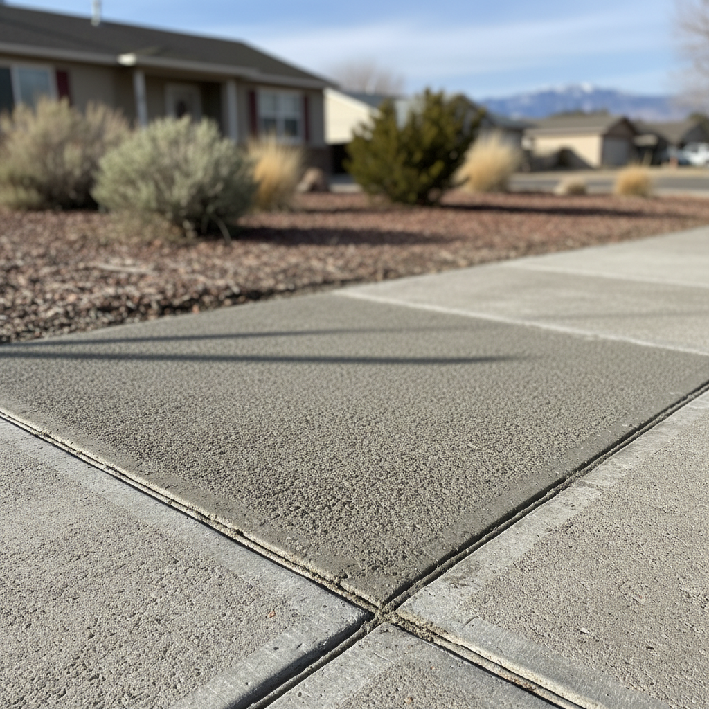Completed concrete repair work at a residential property in Kearns, UT