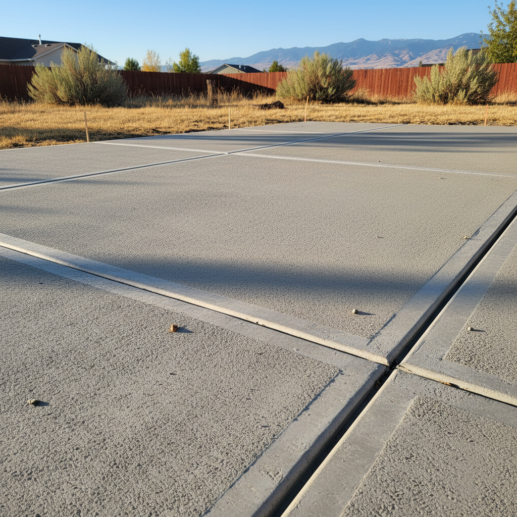 Completed concrete flatwork work at a residential property in Kearns, UT