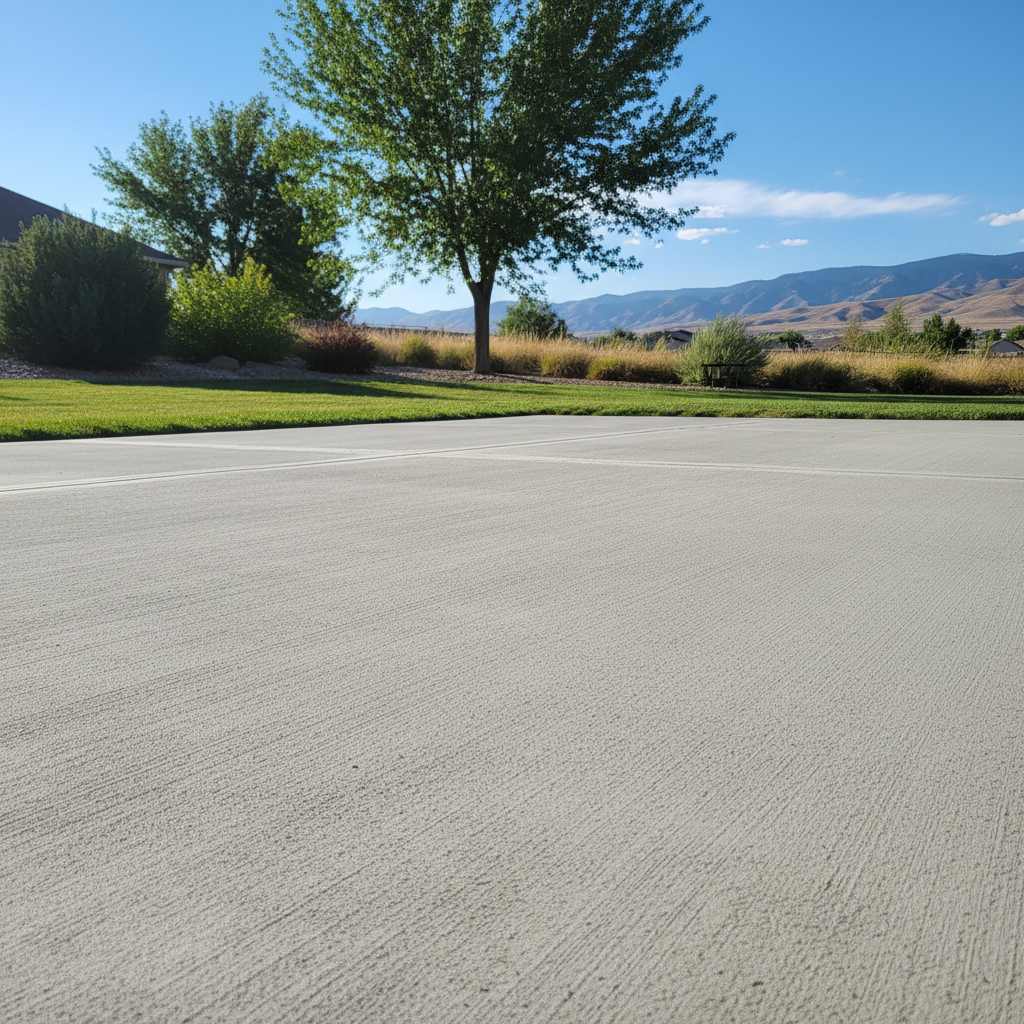 Completed concrete flatwork work at a residential property in Provo, UT