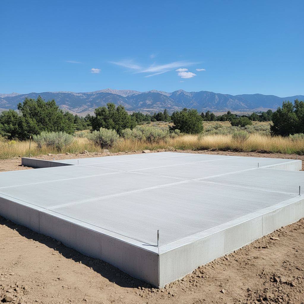 Completed concrete foundations work at a residential property in Millcreek, UT