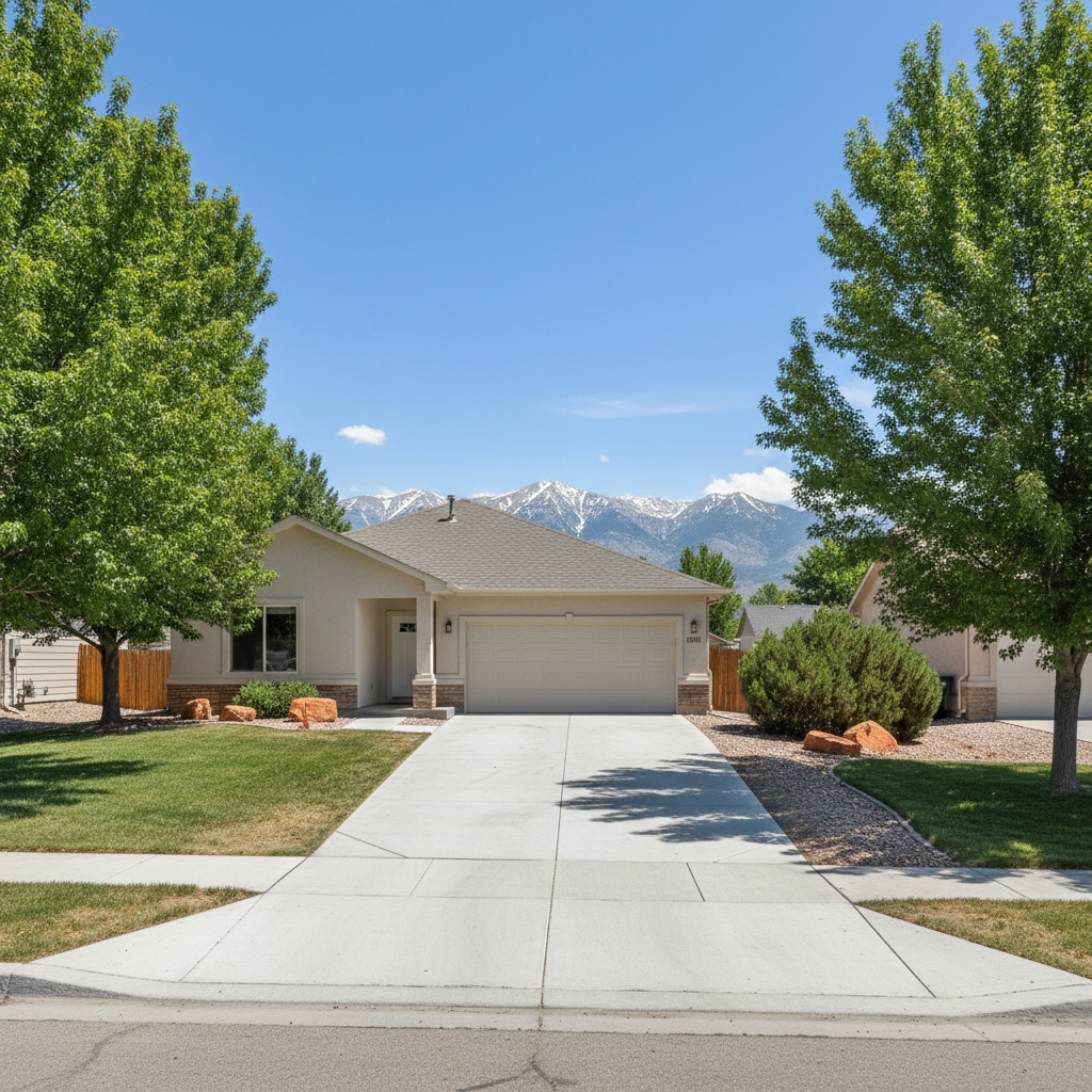 Completed concrete repair work at a residential property in Orem, UT