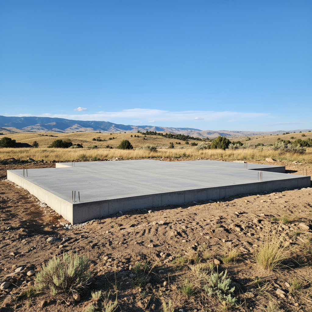Completed concrete foundations work at a residential property in Logan, UT