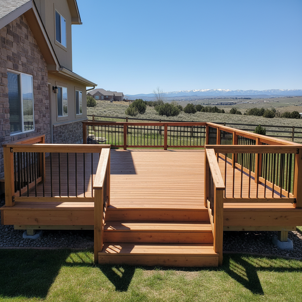 Completed deck painting & staining work at a residential property in Roosevelt, UT