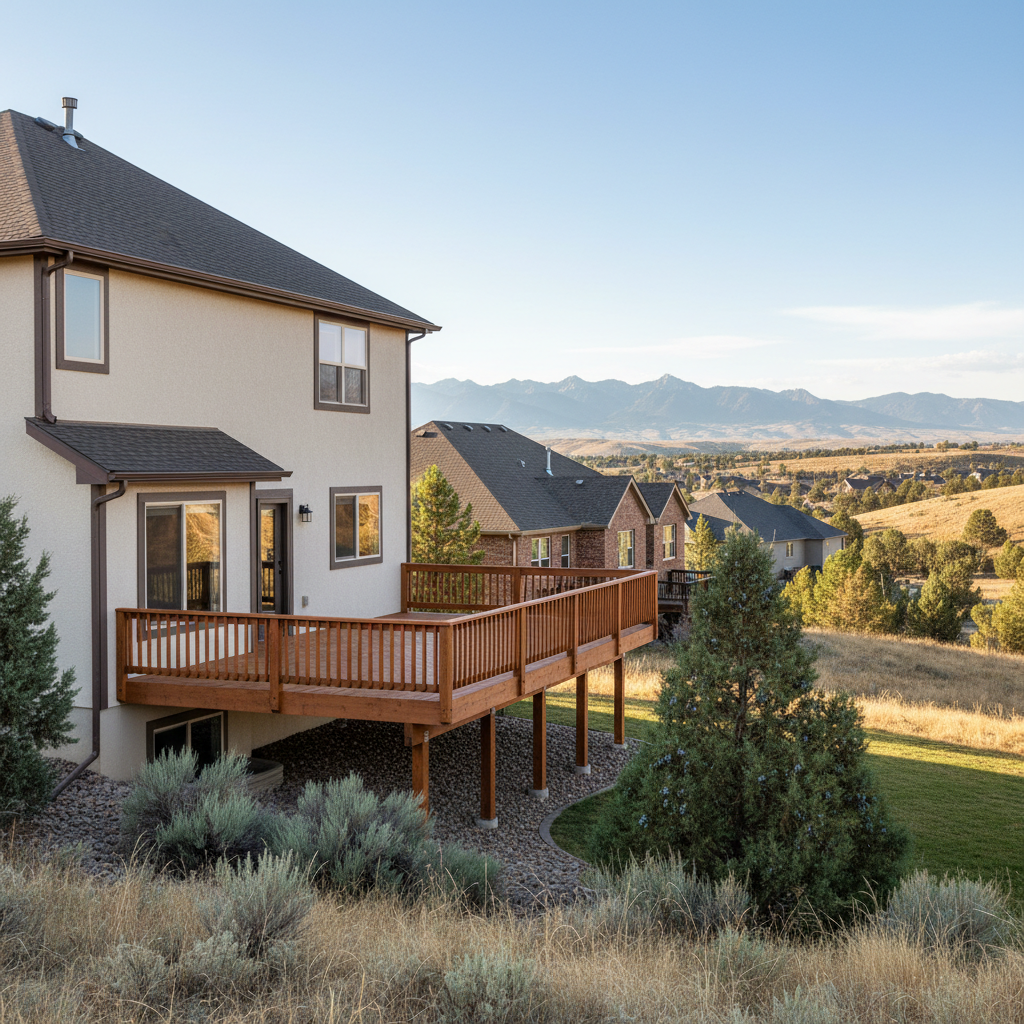 Completed deck repair work at a residential property in Brigham City, UT