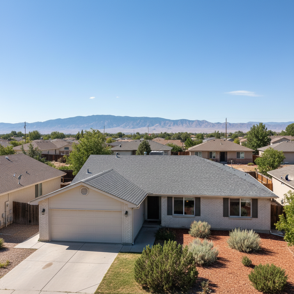 Completed roof installation work at a residential property in Kearns, UT
