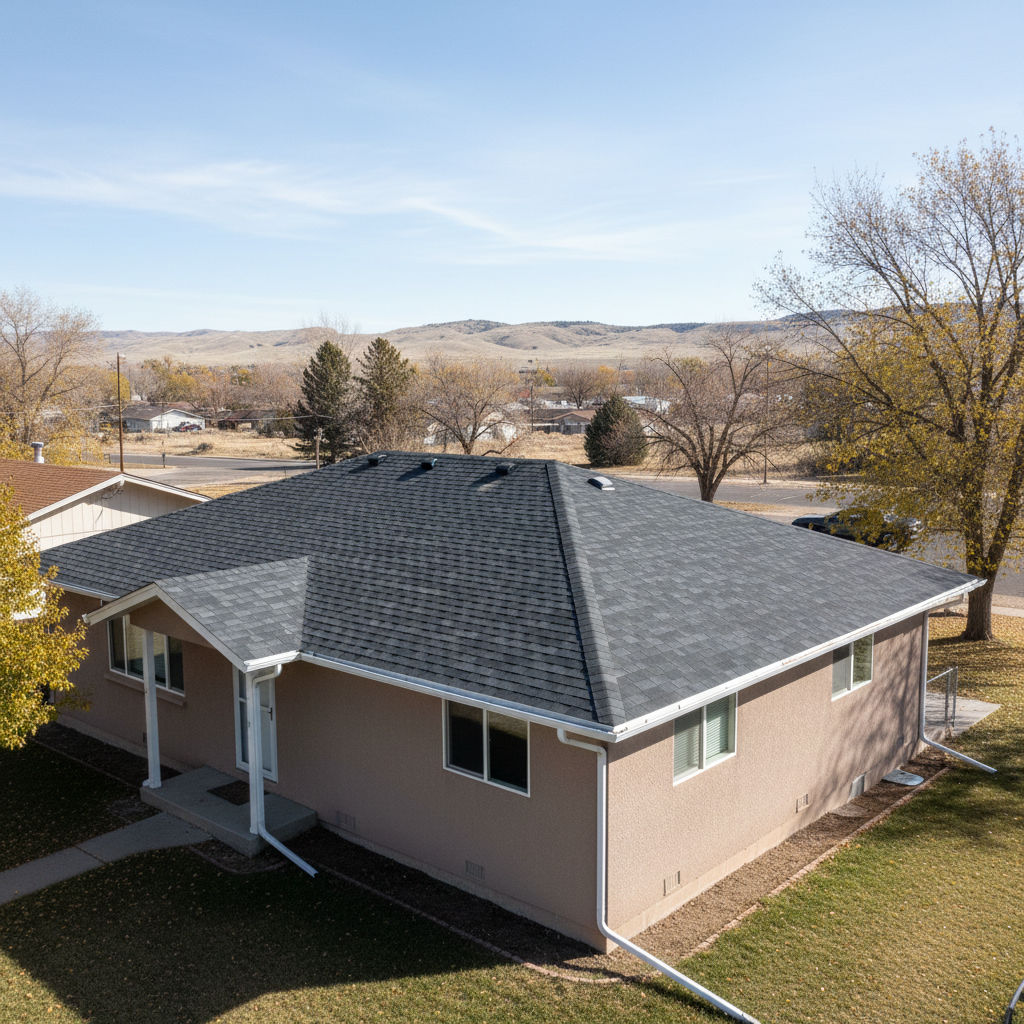 Completed roof replacement work at a residential property in Kearns, UT