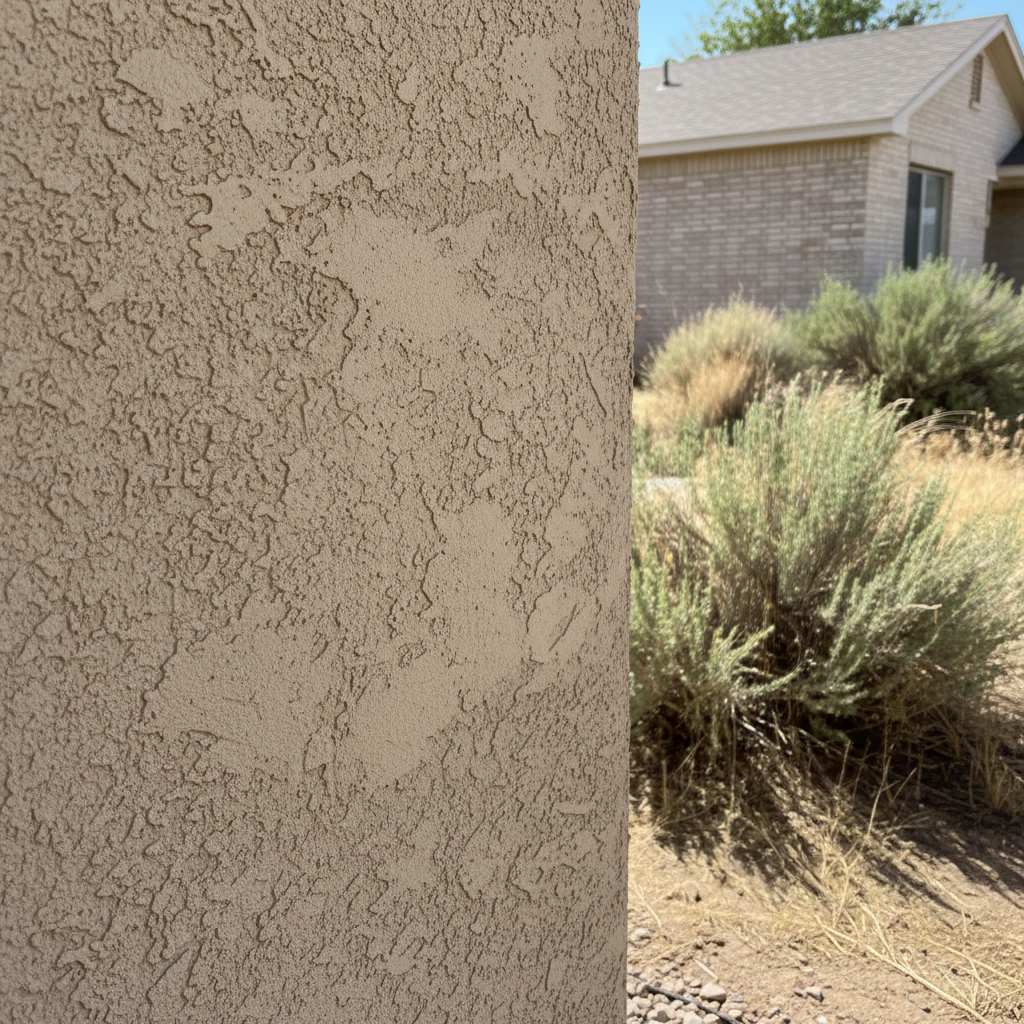 Completed stucco repair work at a residential property in Taylorsville, UT