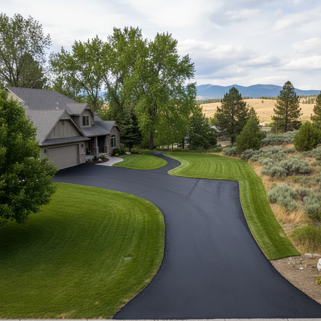 Completed residential asphalt work at a residential property in Yakima, WA