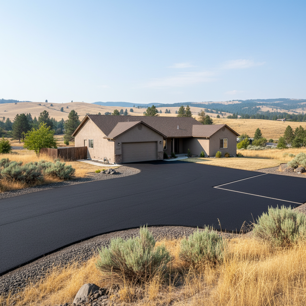 Completed commercial asphalt work at a residential property in Pasco, WA