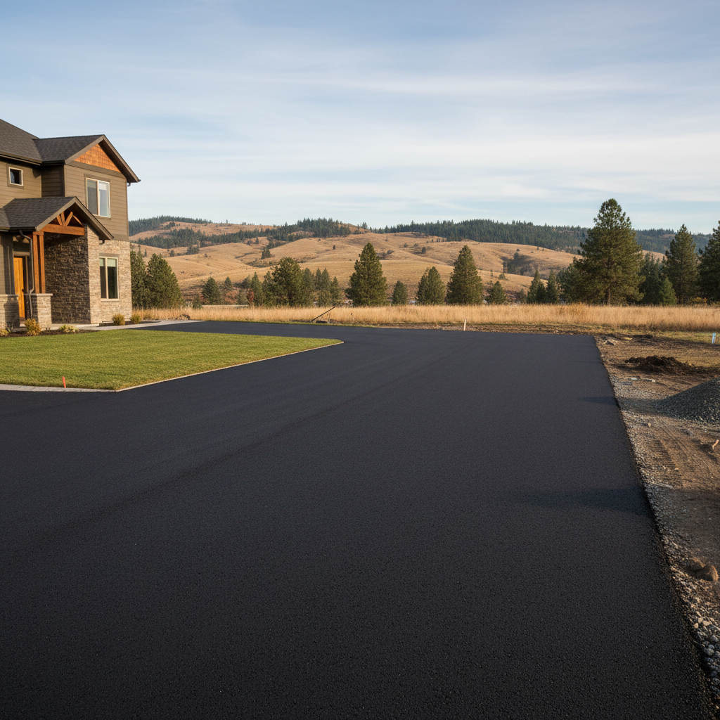 Completed commercial asphalt work at a residential property in Yakima, WA