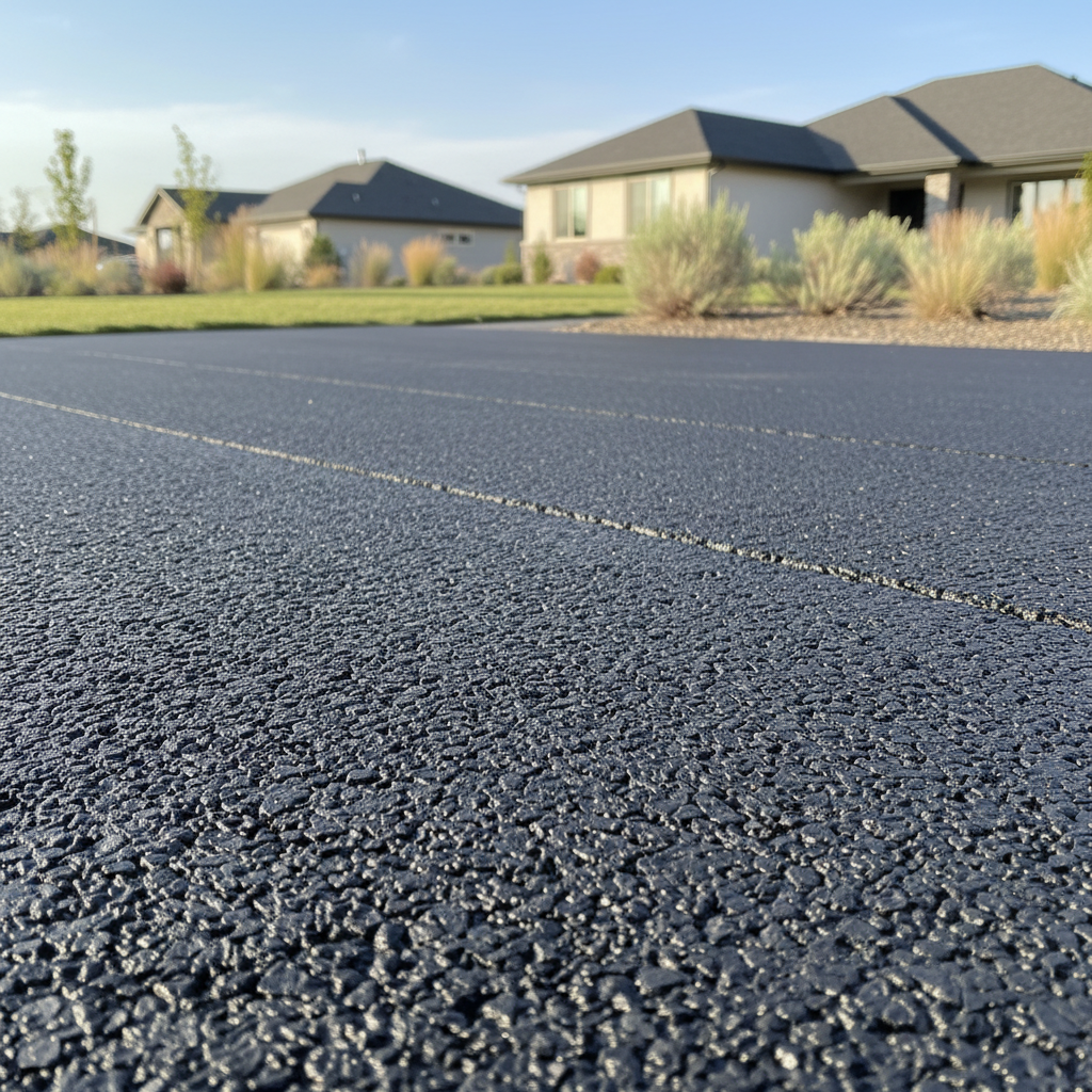 Completed asphalt paving work at a residential property in Richland, WA