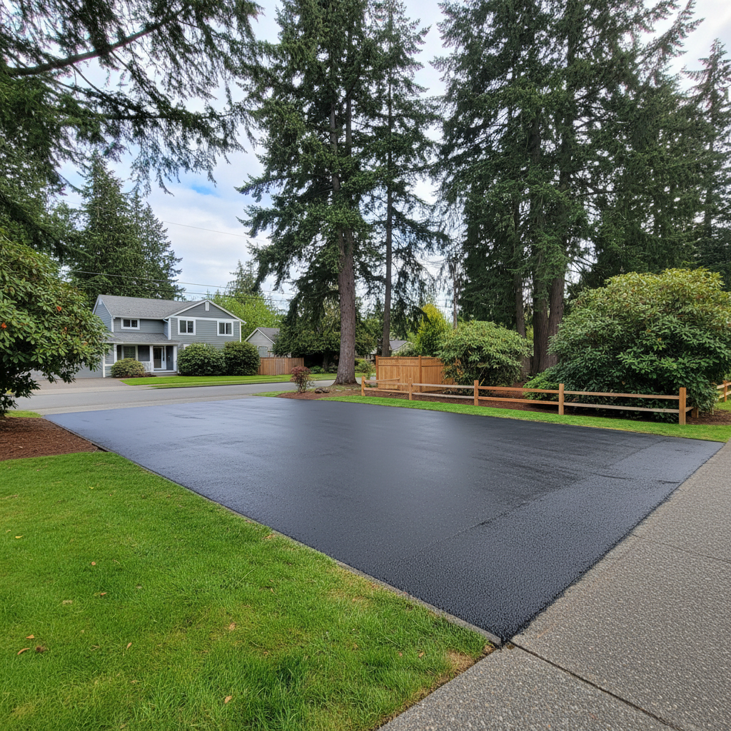 Completed slurry coating work at a residential property in Shoreline, WA