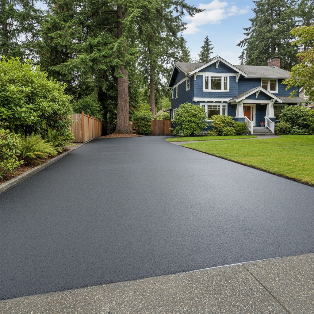 Completed slurry coating work at a residential property in Seattle, WA