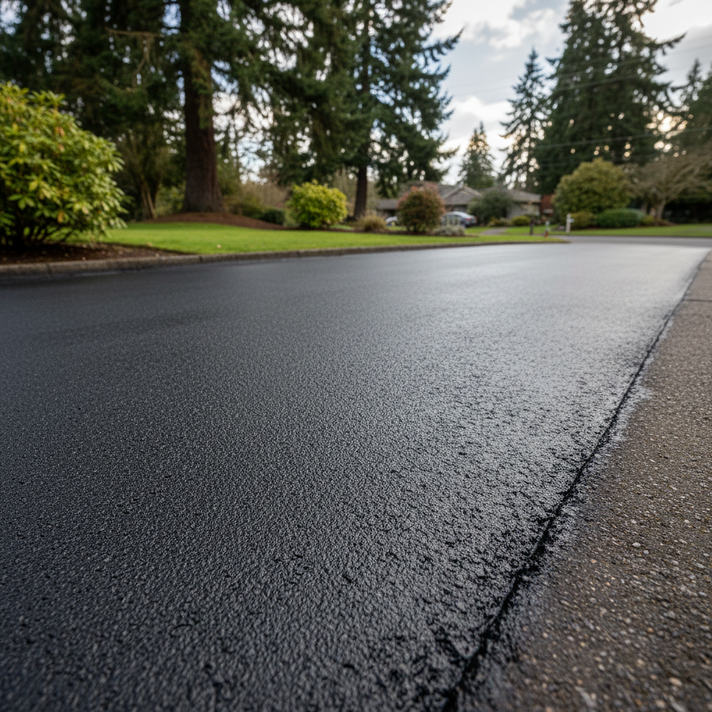 Completed slurry coating work at a residential property in Redmond, WA