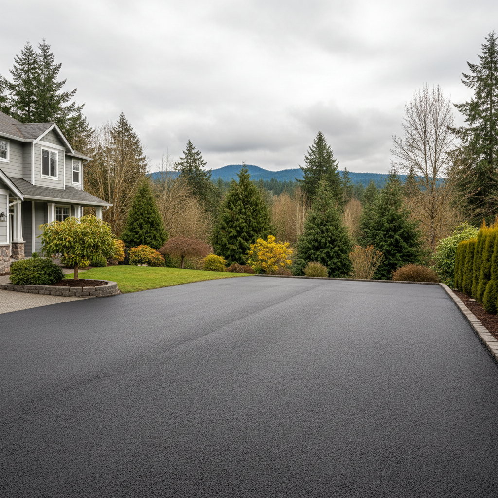 Completed commercial asphalt work at a residential property in Federal Way, WA