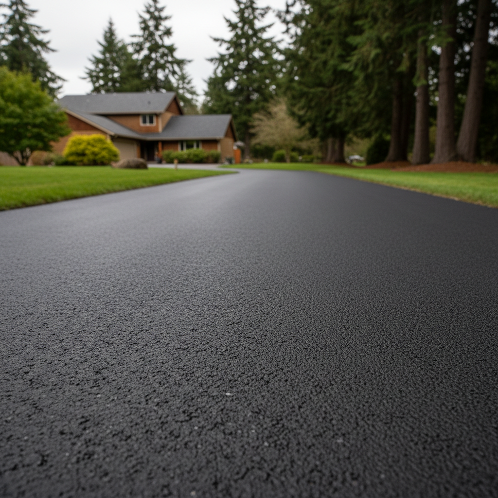 Completed commercial asphalt work at a residential property in Arlington, WA