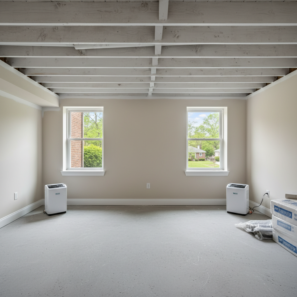 Completed mold remediation work at a residential property in Washington, DC