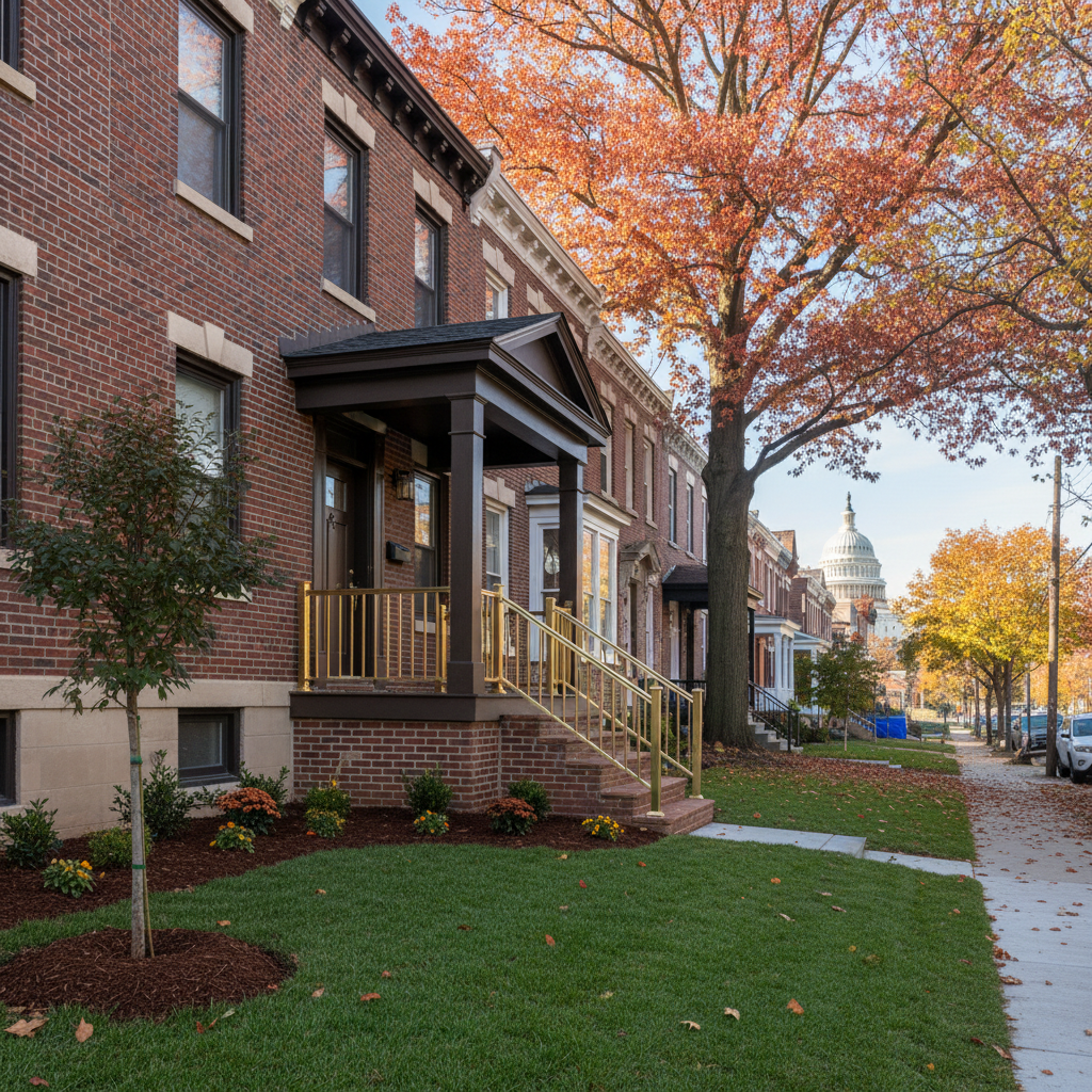 Completed water damage restoration work at a residential property in Washington, DC