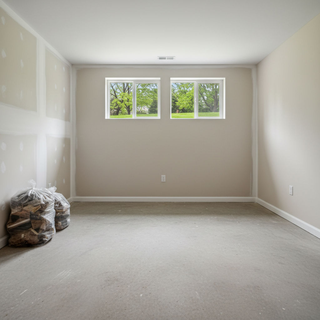 Completed structural drying work at a residential property in Washington, DC