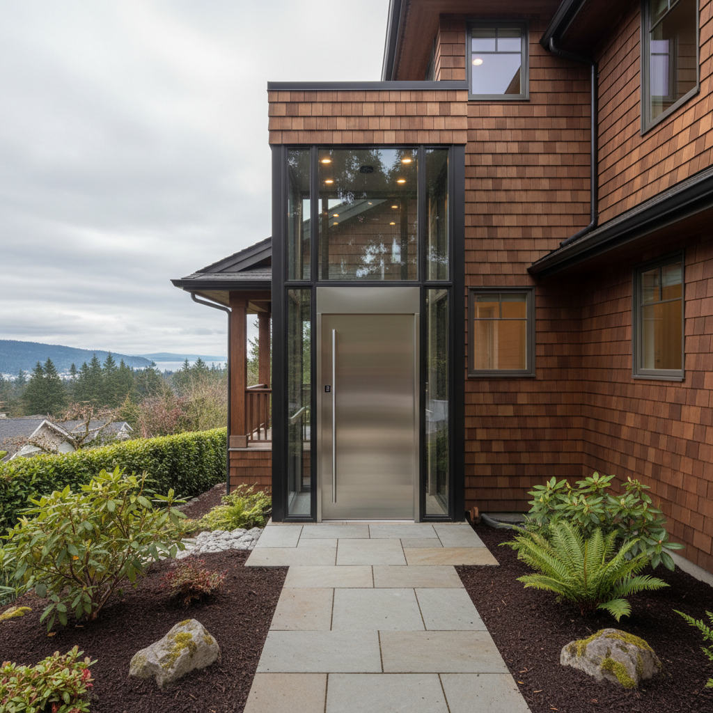 Completed elevator installation work at a residential property in Seattle, WA
