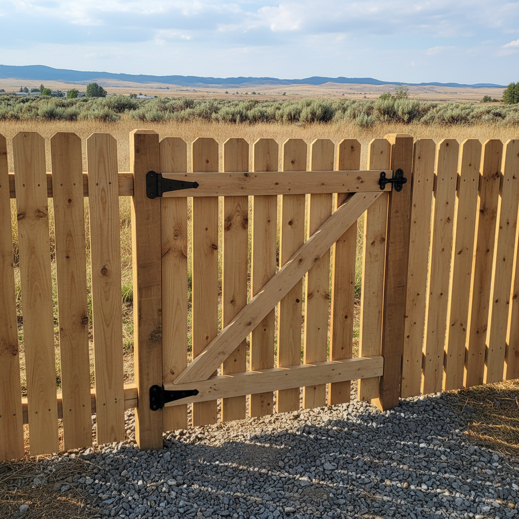 Completed gate installation work at a residential property in Moses Lake, WA