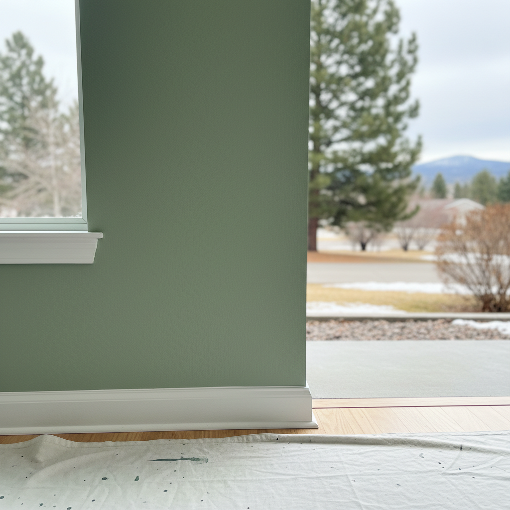 Completed interior painting work at a residential property in Spokane, WA