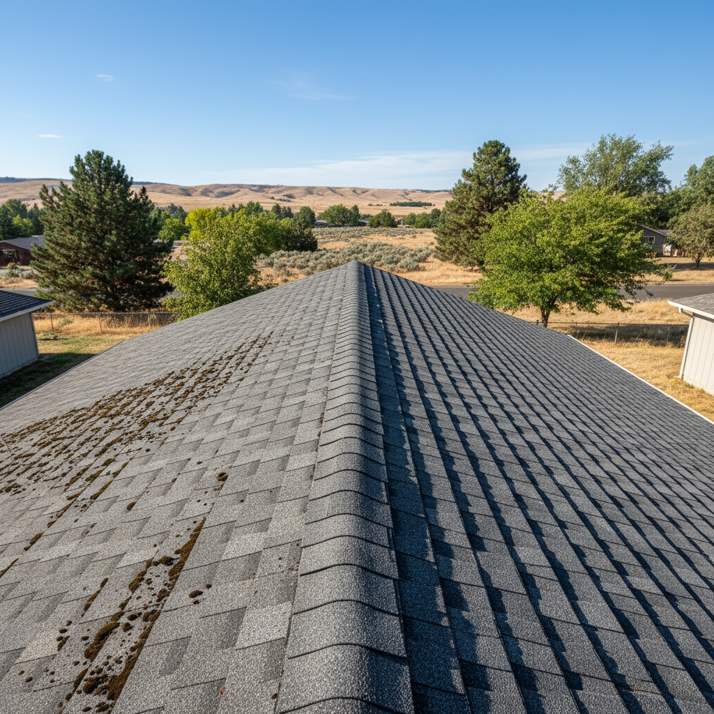 Completed roof replacement work at a residential property in Richland, WA