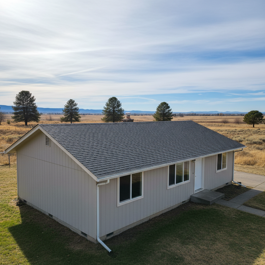 Completed storm damage repair work at a residential property in Moses Lake, WA