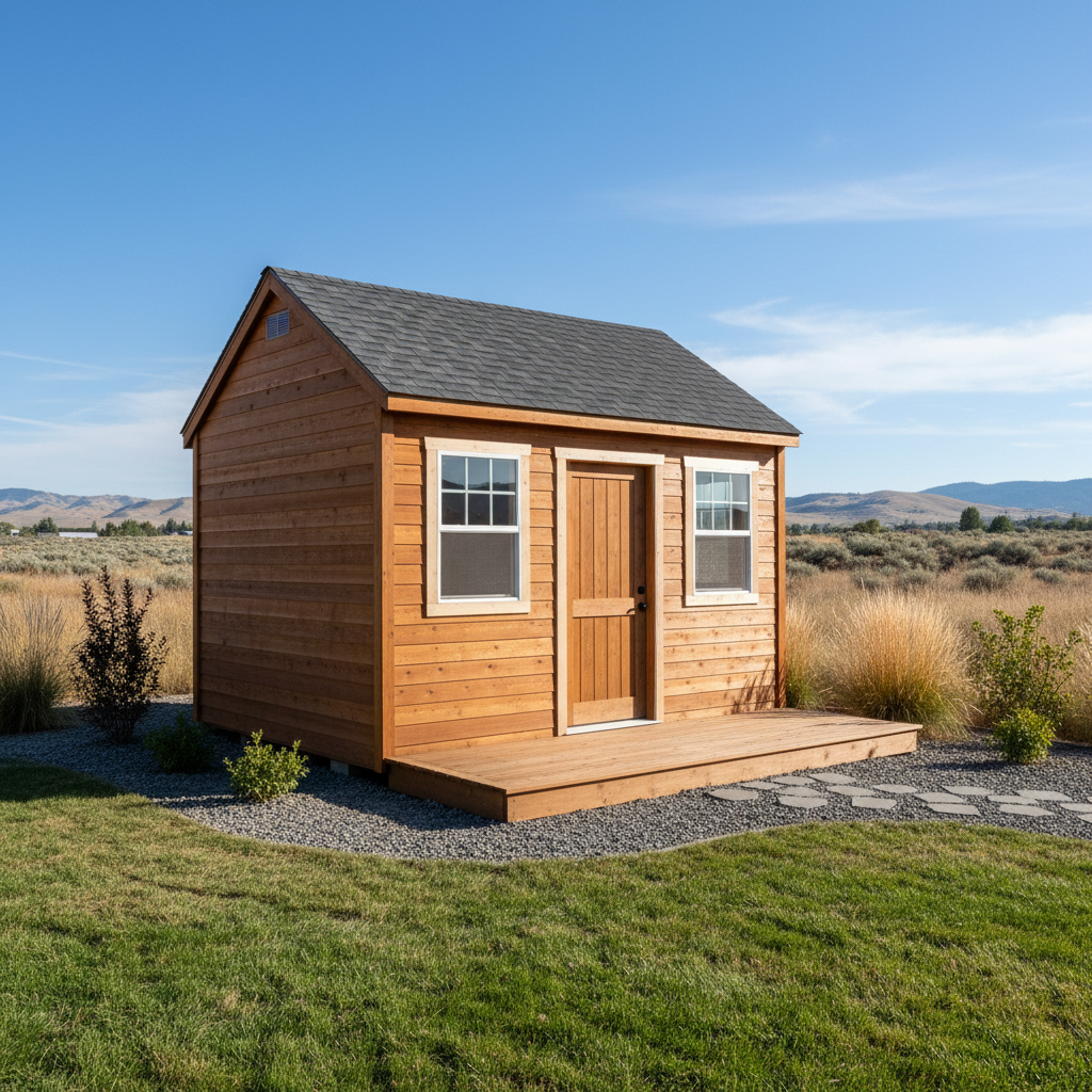 Completed custom shed design work at a residential property in Kennewick, WA