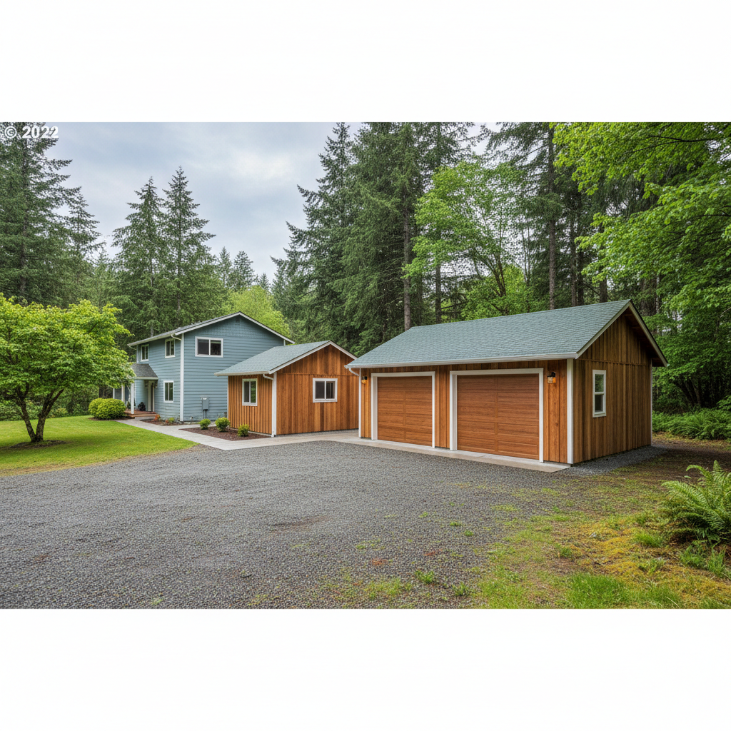 Completed garages work at a residential property in Raymond, WA