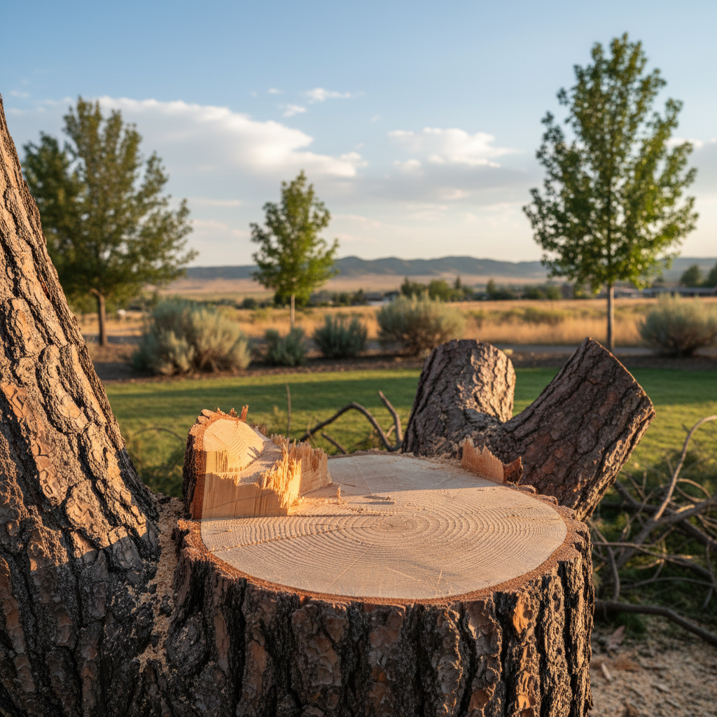 Completed tree trimming work at a residential property in Richland, WA