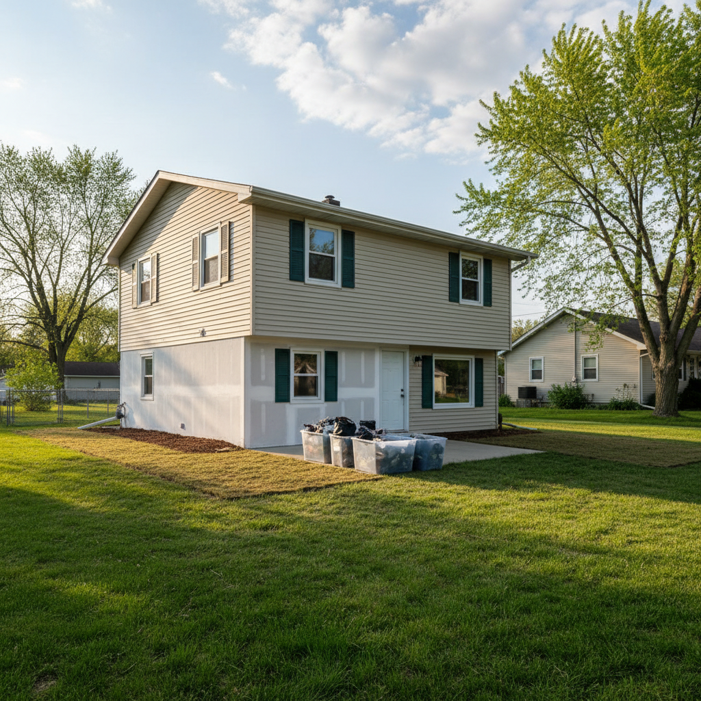 Completed emergency water cleanup work at a residential property in Fitchburg, WI