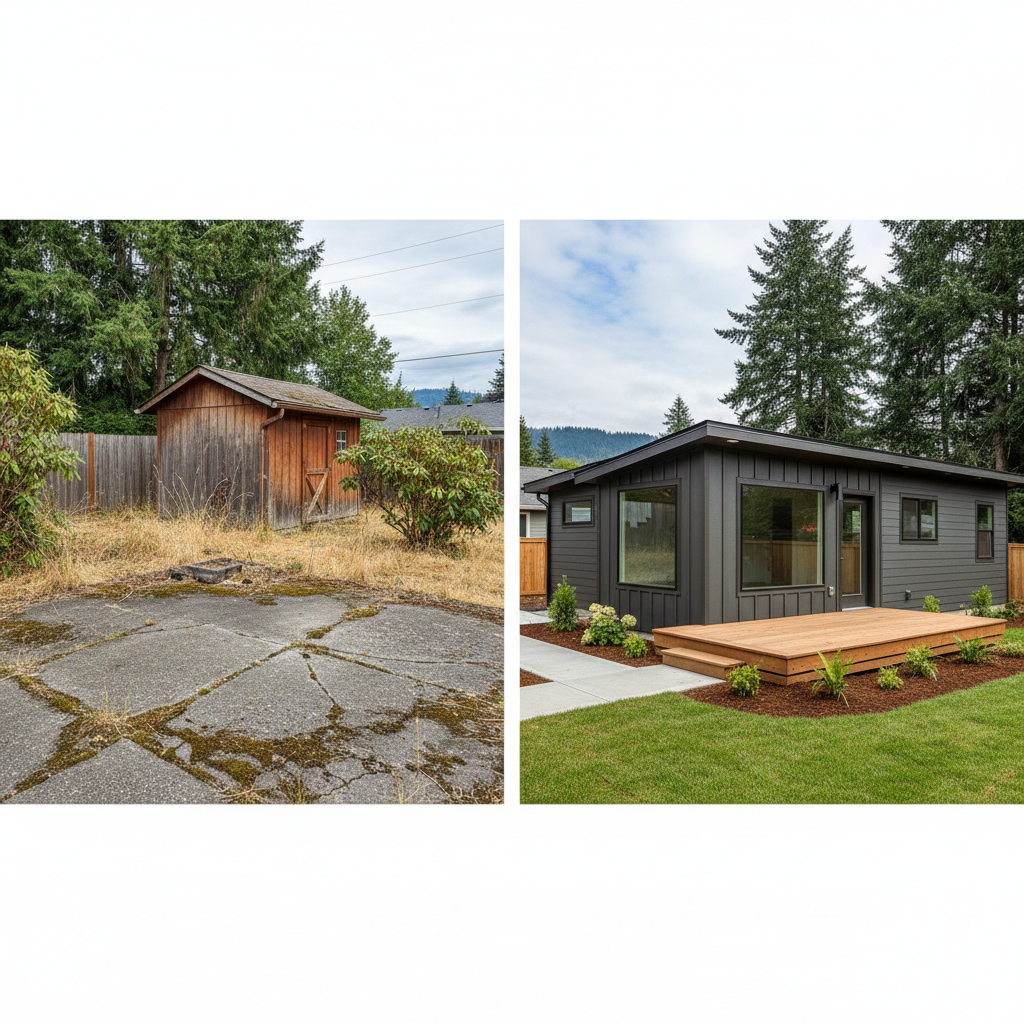 Completed adu permitting work at a residential property in Beaverton, OR